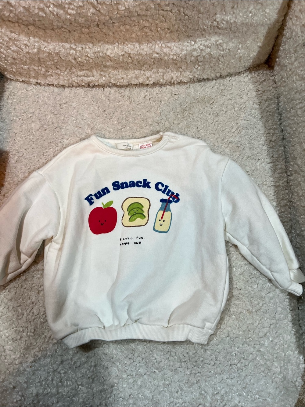 Flocked print ZARA sweatshirt baby